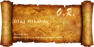 Olaj Rikarda névjegykártya